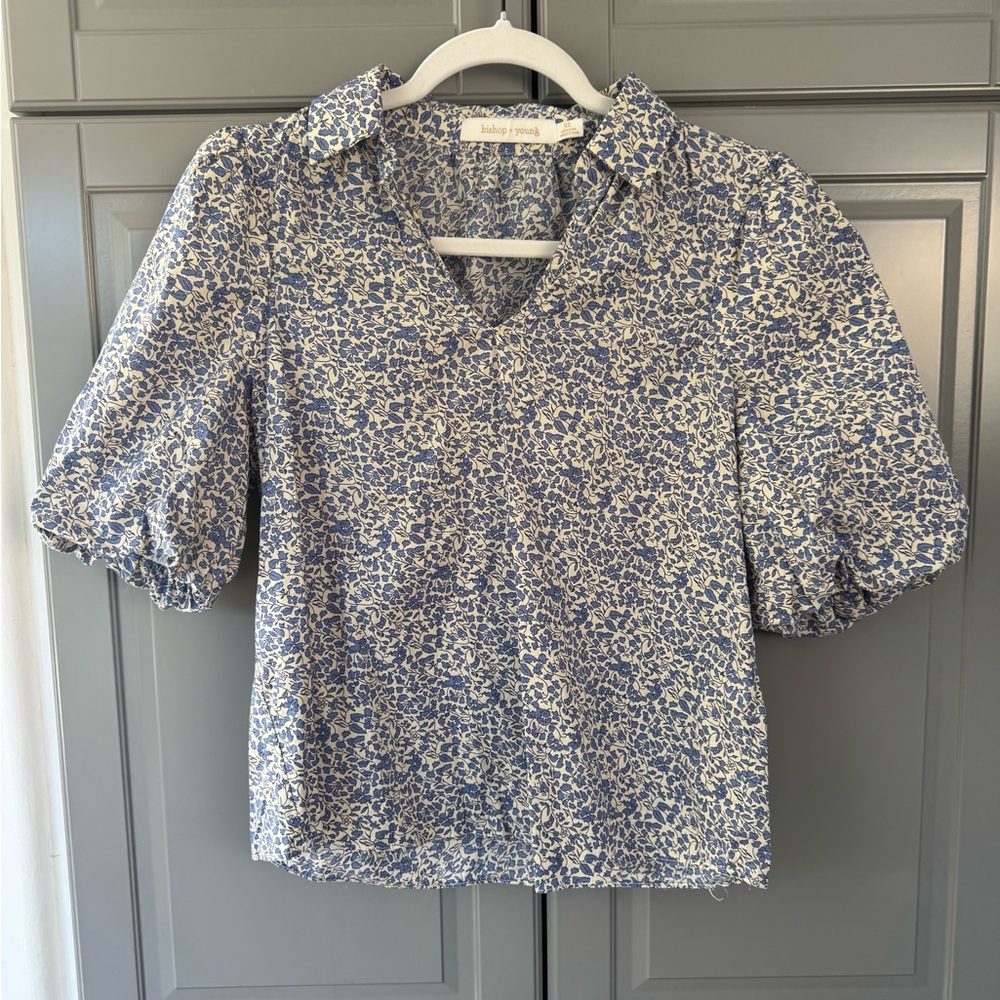 Blue Floral Women's Top